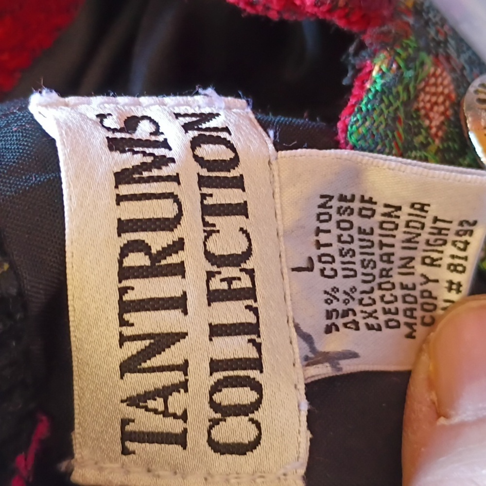 Boho Patchwork Embroidered Women's Jacket - Red M… - image 5